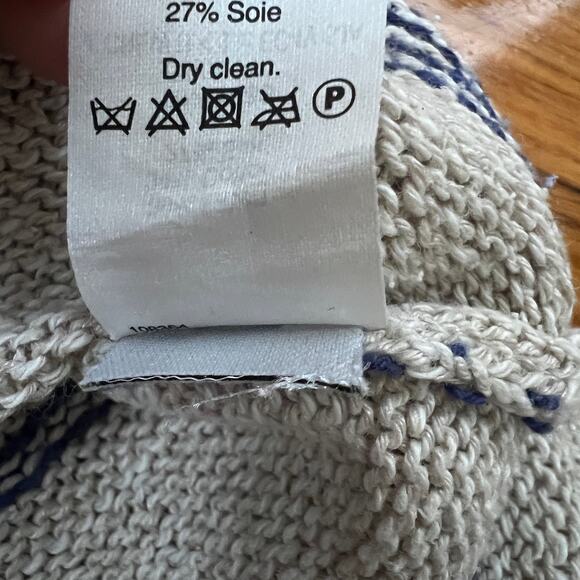 Madewell Crewneck Cabin Stripe Linen Silk Blend Knit Sweater Size S - Picture 7 of 14